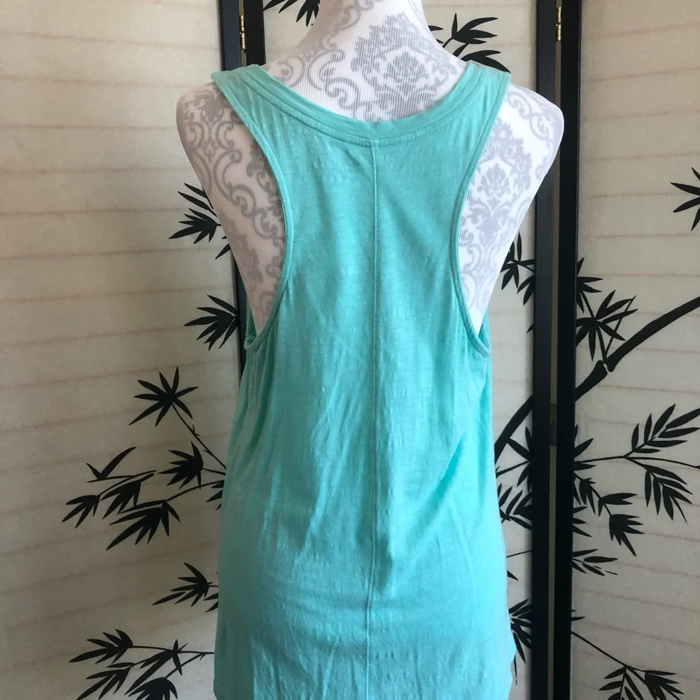 Oversized Merona Tank Top and Short Sleeve Swimsuit Coverup Teal Blue Size L EUC - Picture 8 of 11